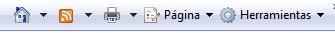 Barra de navegación del ie (RSS activado)