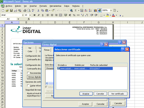 Factura electrónica con Excel