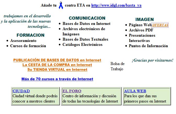 diseño web Interdigital 1997