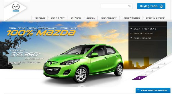 mazda desarrollado en sitecore