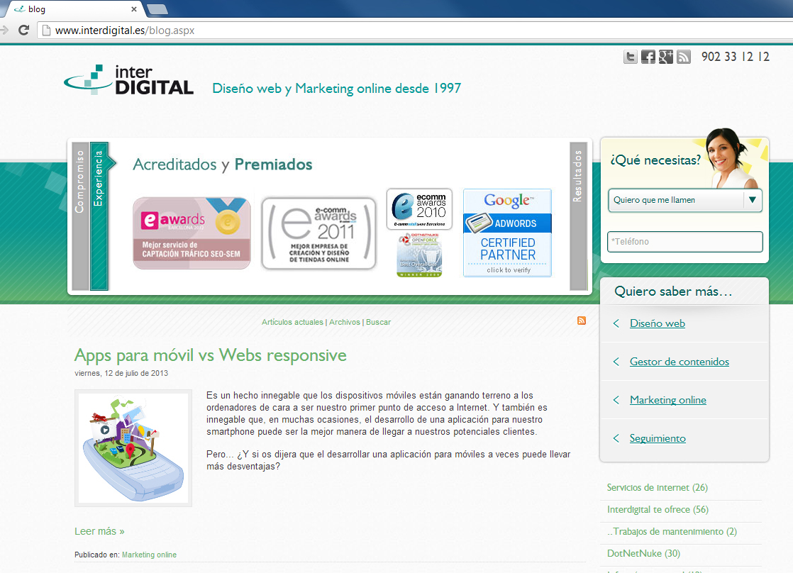 Web Interdigital